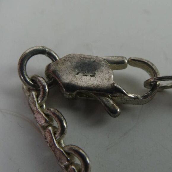 Sterling Silver Layered Chain Statement Bib Necklace 925 Vintage 23.9 Grams - Picture 8 of 10